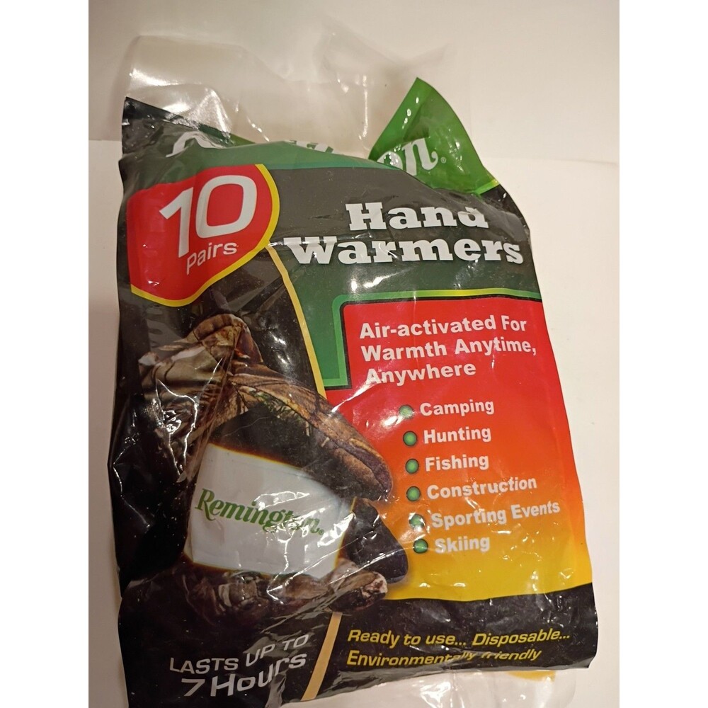 NEW Remington Hand Warmers Hunting/Camping/Hiking Enviro Friendly 10 PACK